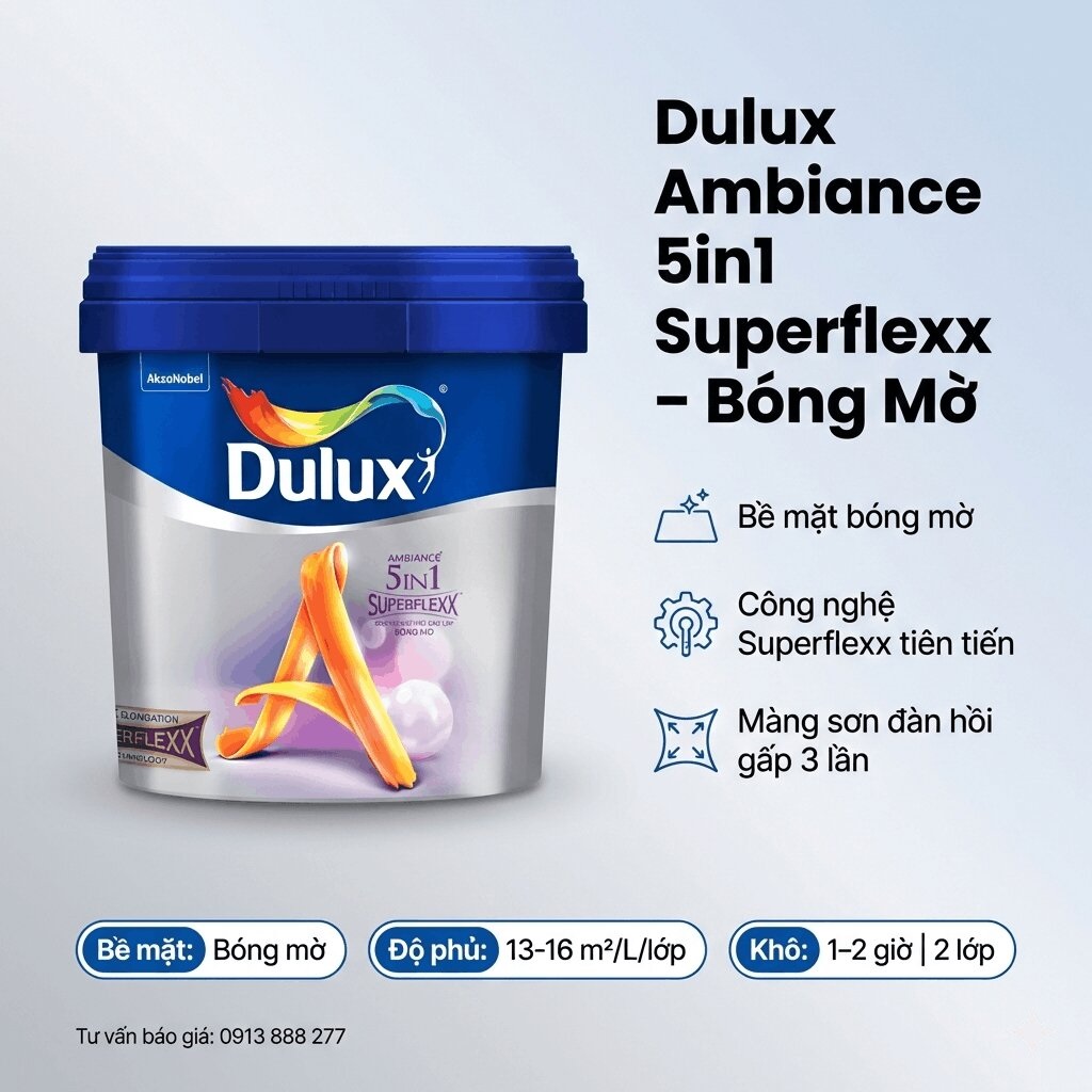 Dulux Ambiance 5IN1 Superflexx Bóng Mờ Z611